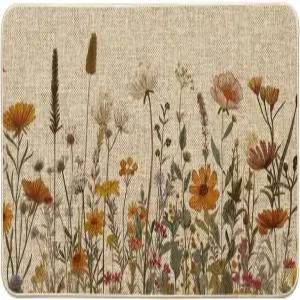 아르토이드 모드 꽃과 잔디 가을 도어 매트 홈 데코 로우 프로파일 스위치 러그 바닥 실내 실외용 17x29