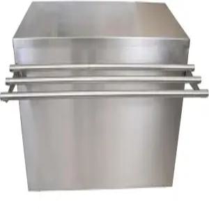 BK 리소스 B2384981 스테인리스 스틸 서빙 카운터 힌지 도어 및 잠금 드롭 선반 캐스터 30 x 60인치 실버