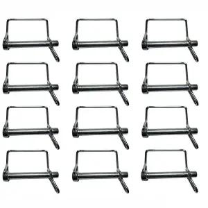 2 스틸 스냅 핀 ？ 농장 트레일러 마차 잔디 히치 및 비계용 12팩 사각 샤프트 잠금 안전 커플러