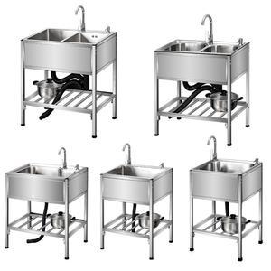 간이 씽크대 1구 47cm 필터 카페 50X40 54x45x80단일 세면 선반 개수대