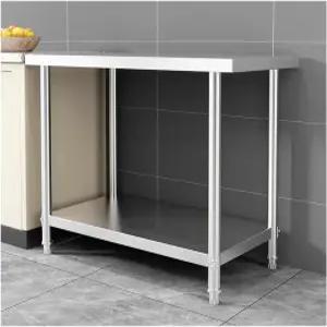 호푼트레 상업용 식탁 헤비 듀티 음식 준비 작업대 스테인리스 방수 및 청소가 쉽고 설치가 쉬우며 강력한