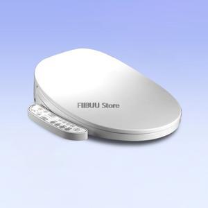 전기 스마트 비데 변기 시트, 온열 온수, 에어 드라이어, 커버 뚜껑, 여성 세정, 야간 조명, 길쭉한