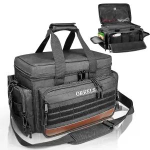 Xbox 시리즈 X/S와 호환되는 ORKELS 전술 콘솔 휴대용 케이스 컨트롤러 디스크 및 액세서리용 멀티 포켓이