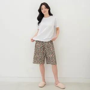 [서울양말]여성 여름 자카드 인견 5부 파자마 잠옷 홈웨어 빅사이즈 엄마옷 쿨링 냉감