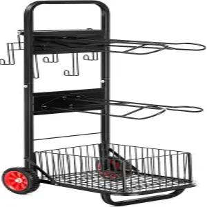 데이지이너 롤링 새들 카트 휠 랙 돌리 헤비 듀티 말 장비 접이식 택 수납 이동 정리 운반 용품(탈착식