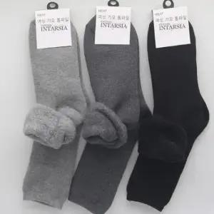 방한양말 여성 통파일 기모양말 무지 장목 10켤레