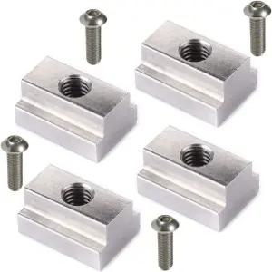 토요타 타코마 침대 레일용 LE KAPMOZ T 슬롯 너트 툰드라 픽업 트럭 데크 자전거 마운트 스테인리스 버튼