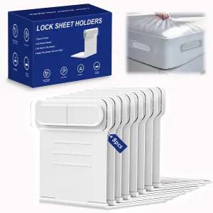 침대 시트 홀더 잠금 장착 패스너 홀더는 모서리에 국한되지 않고 쉽게 설치할 수 있으며 시트가 더 이상