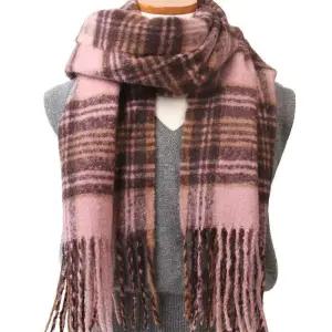 [신상오픈런]체크머플러 테슬 빅사이즈 정장 겨울출근룩 목도리 (30015383)