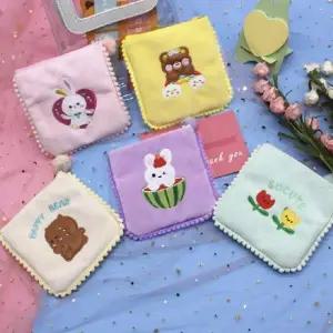 [룽스]사각파우치 화장품 벨벳 지퍼 파우치