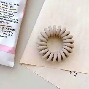 머리묶기 머리끈 그레이 전화선 무광 헤어끈 스프링