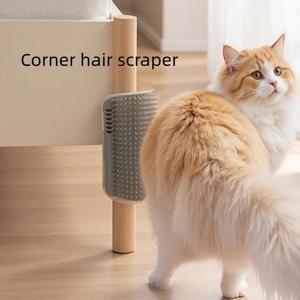 마사지 펫 고양이 브러쉬 코너 스크래퍼 털 제거 뷰티 클린 탈부착 빗