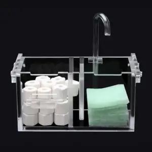 측면여과기 아크릴 미니 여과기 2구 걸이식 수조 여과장치 수족관 필터