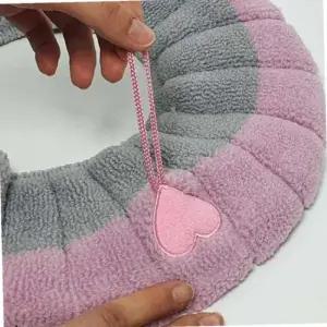 원형 극세사 도넛 변기커버 핑크 변기쿠션 변기시트