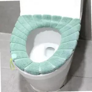 변기커버 변기시트커버 극세사 시트 그린