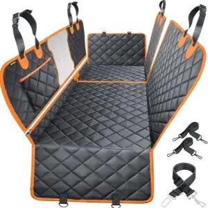 뒷좌석용 URPOWER 6-in-1 반려견 카시트 커버 메쉬 창이 있는 방수 카 해먹 차량 트럭 및 SUV용 미끄럼