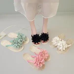 [신상오픈런]여성용 꽃 디자인 플립플랍 쪼리 슬리퍼 (35834290)