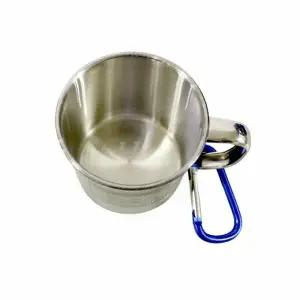 스테인리스 캠핑컵 등산 낚시용 고리컵 아웃도어 텀블러 컵