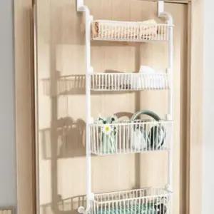 바구니 철제 선반 문걸이 다용도 고리형 틈새 4단정리함