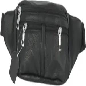 가죽 패니 팩 야외 여행 허리 소가죽 큰 사이즈 6포켓 가방. 등산 캠핑 자전거 타기 달리기 등에