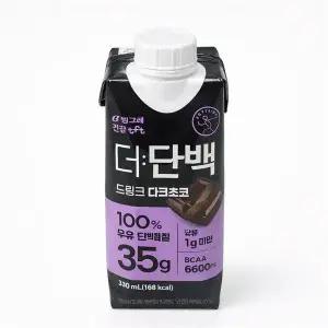 [셀러허브][웰빙창고] 빙그레 더단백 드링크 다크초코 330ml 12팩 단백질음료 (S44141351)