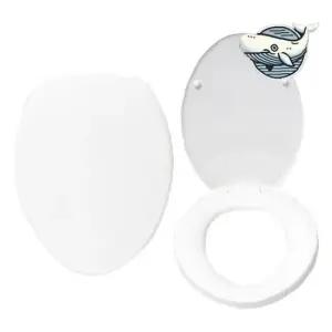 편안한 하드변기커버 화이트 대형 변기커버