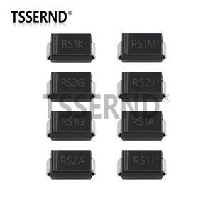 100PCS SMA 고속 복구 정류기 다이오드 RS1A DO-214AC