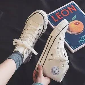 남녀공용 하이 스니커즈 레이스업 운동화 캐주얼 단화 5색