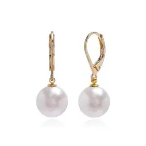 귀걸이추천 화이트진주 오스트리아 골드 레버백 귀걸이 E462 10mm