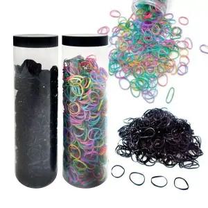 질긴 미니 헤어밴드 고무줄 1000개 보틀 고무밴드