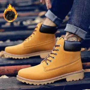 방한 워커 남성 기모 높은굽