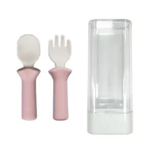 블루마마 유아 스푼 포크 어린이집 등원 준비물 핑크 BNA