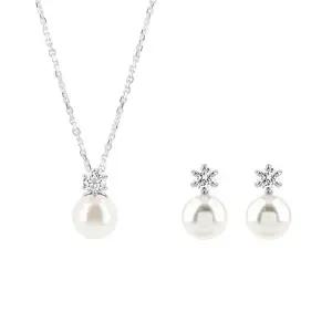 [신세계라이브쇼핑]스와로브스키 5689624 Matrix 진주 귀걸이 목걸이 세트