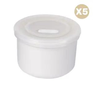 블루마마 도자기 유아식기 휴대용 밀폐용기 250ml X5 BNA