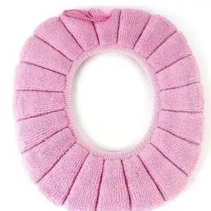 변기커버 시트 극세사 핑크 변기시트