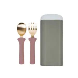 블루마마 유아 스푼 포크 세트 어린이집 준비물 핑크 BNA