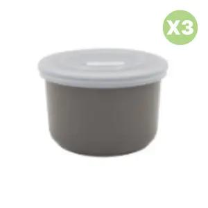 블루마마 유아식기 휴대용 도자기 밀폐용기 400mlX3 BNA