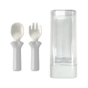 블루마마 유아 이유식 스푼 포크 케이스 세트 그레이 BNA