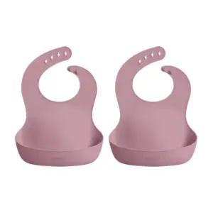 블루마마 실리콘 턱받이 어린이집 신학기 준비물 핑크 BNA