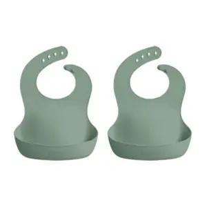 블루마마 실리콘 턱받이 유아 이유식 준비물 민트 2개 BNA