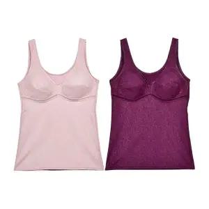 여자 겨울 기모 일체형브라 5060 런닝 브라 캐미솔