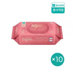 모나리자 캡형 물티슈 아기 유아 아쿠아코랄 70매 10개 MNS