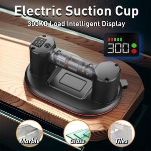 전기 진공 흡입 컵 300kg 베어링 용량 화강암 타일 유리 수동 리프팅 헤비 듀티 리프터 강력한