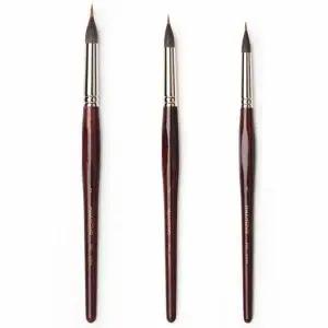 세필붓 XP42GI37 3호 세밀한 작업용 붓 300R 크기 정교한 붓 전문작업용 붓