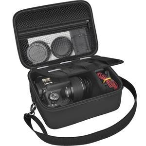 캐논 EOS 레벨 T7 / 4000D T100 DSLR 카메라와 호환되는 디지털 카메라 케이스, 소니 알파 a6400 a6100 a6700 a6300 미러리스, SD 카드 등용 홀더(블랙)
