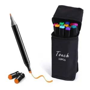 12색 GG74PD76 마카펜 마커펜 드로잉펜 양쪽 트윈 싸인펜 미술