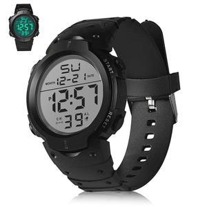 YUEWEESER 남성 디지털 시계 여성 스포츠 밀리터리 시계, LED 백라이트 알람이 있는 방수 야외 대형 디스플레이 활동 활동용 날짜