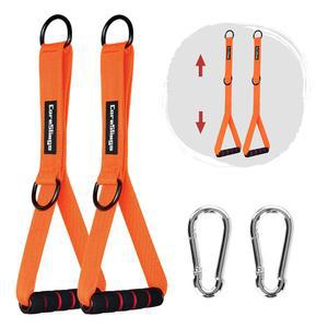 코어슬링 케이블 기계 손잡이는 팔뚝 근력 운동을 위한 핑거 스트랩이 있고, 운동 헬스장용 부착물, 저항 밴드 손잡이가 있습니다.