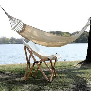 캠핑그네 PZ48TI17 캔버스 우드바 해먹 일반형 와이드형