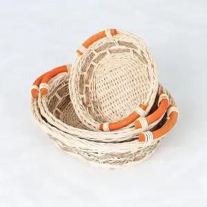 [하프클럽/셀러허브]3SET 라탄 바구니 수납함 주방 부엌 인테리어 소품
